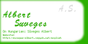 albert suveges business card